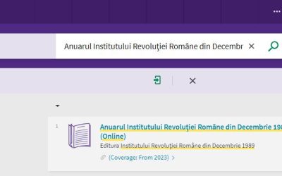 Anuarul Institutului Revoluției Române din Decembrie 1989 a fost acceptat în Library Catalog of Northwestern University, Chicago – USA
