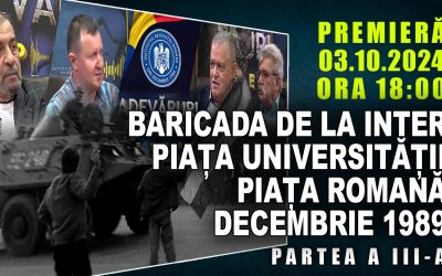 PROMO: BARICADA DE LA INTER, PIAȚA UNIVERSITĂȚII, PIAȚA ROMANĂ – DECEMBRIE 1989 / PARTEA A III-A