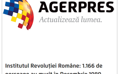 AGERPRES/ Institutul Revoluţiei Române: 1.166 de persoane au murit în Decembrie 1989