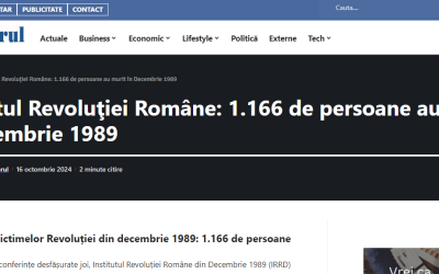 Financiarul / Institutul Revoluţiei Române: 1.166 de persoane au murit în Decembrie 1989