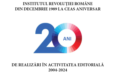 „Institutul Revoluției Române din Decembrie 1989 la ceas aniversar: 20 de ani de realizări în activitatea editorială (2004 – 2024)” a fost distribuită pe platforma Internet Archive Digital Library.