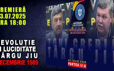 PROMO: REVOLUȚIE ȘI LUCIDITATE. TÂRGU JIU, DECEMBRIE 1989 / PARTEA A II-A