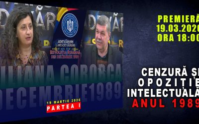 PROMO: CENZURĂ ȘI OPOZIȚIE INTELECTUALĂ.  ANUL 1989 / PARTEA I