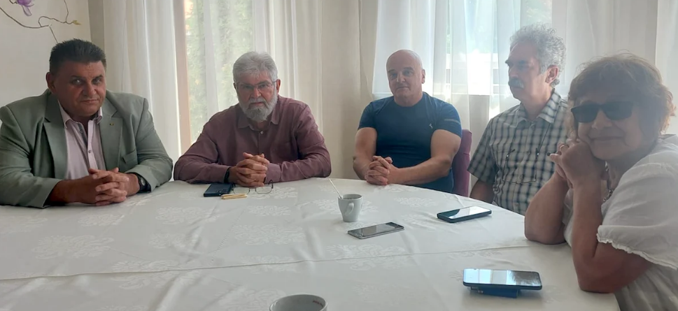 Delegația IRRD 1989 Gheorghe Pastor, Ioan Savu, Emil Vlădesan, Dan Toader inatalnire cu Iuliana Crucea - președinta Asociației Revoluția Sibiu 1989